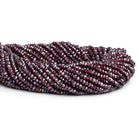 3mm Metallic Rhodolite Garnet Faceted Rondelles 13 inch 140 beads - The Bead Traders
