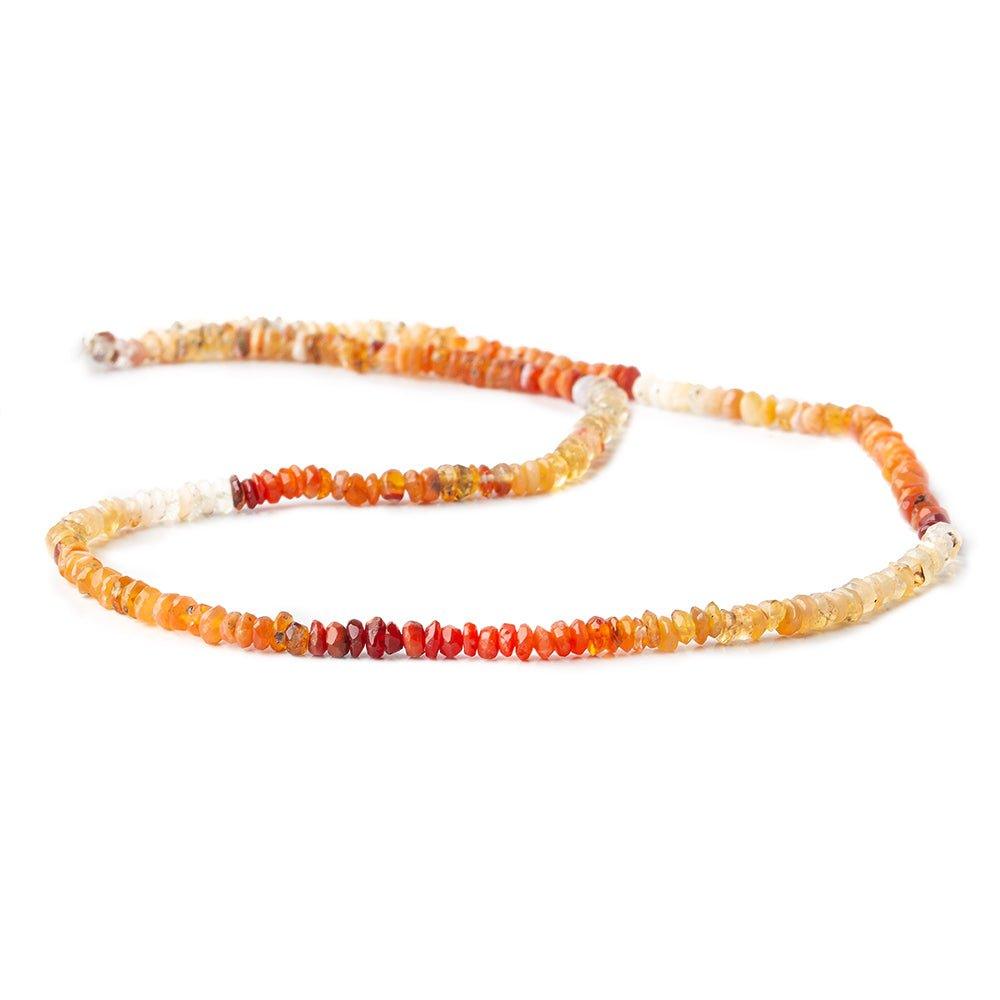 3mm Mexican Fire Opal Faceted Chip Beads, 14.5 inch - The Bead Traders