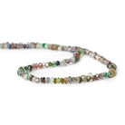 3mm Multi Gemstone faceted rondelle beads 12.5 inch 170 pcs - The Bead Traders