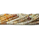 3mm Multi Gemstone faceted rondelles 16 inch 210 beads - The Bead Traders