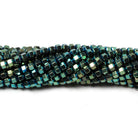 3mm Mystic Hematite rounded corner cube Beads 15.5 inch 180 pieces - The Bead Traders