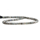 3mm Mystic Labradorite Faceted Rondelle Beads 12.5 inch 108 pieces - The Bead Traders