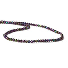 3mm Mystic Purple Peacock Spinel micro-faceted round beads 13.5 inch 135 pcs - The Bead Traders