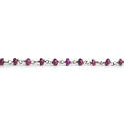 3mm Mystic Ruby Plain Rondelle Black Gold Chain - The Bead Traders