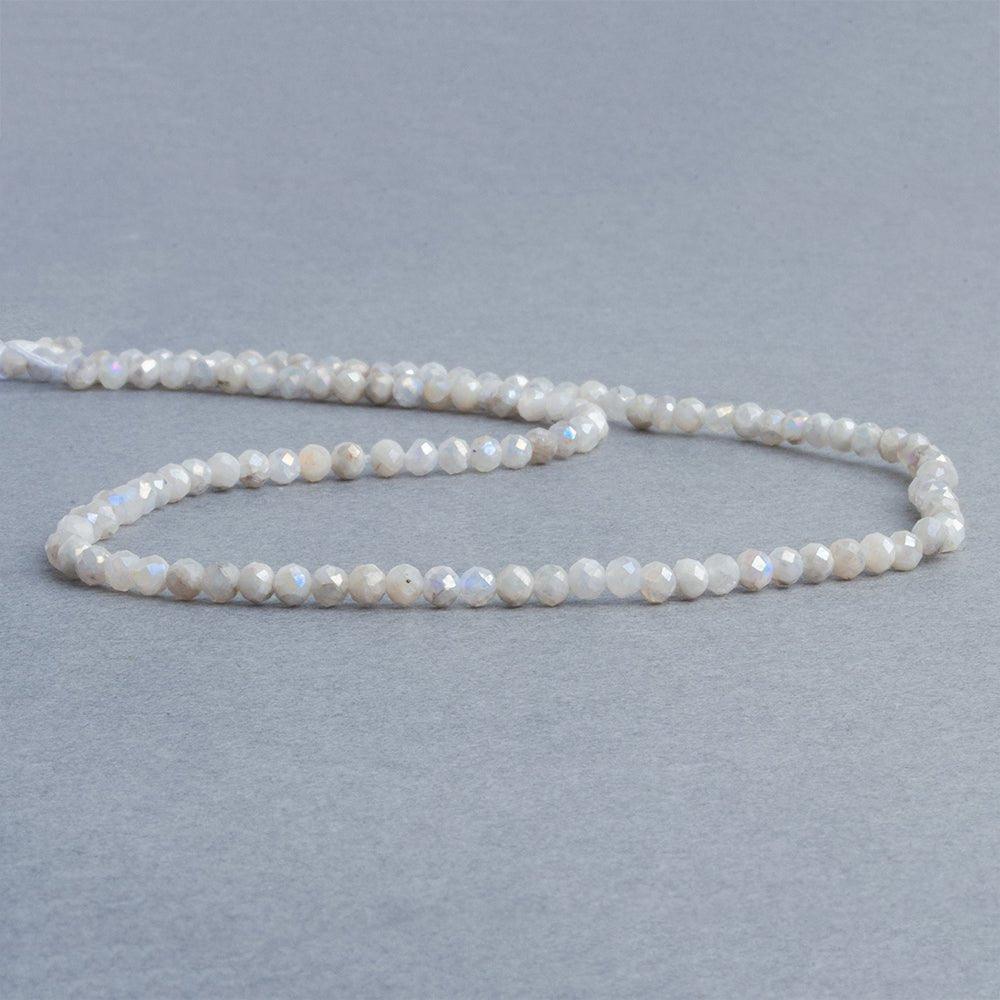 3mm Mystic White Quartz Microfaceted Rounds 12 inch 115 beads - The Bead Traders