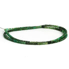 3mm Natural Brazilian Emerald Rondelles 16 inch 225 beads - The Bead Traders