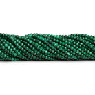 3mm Natural Malachite Plain Rounds 15 inch 125 beads - The Bead Traders