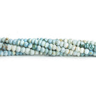 3mm Owyhee Blue Opal Faceted Rondelles 13 inch 95 beads - The Bead Traders