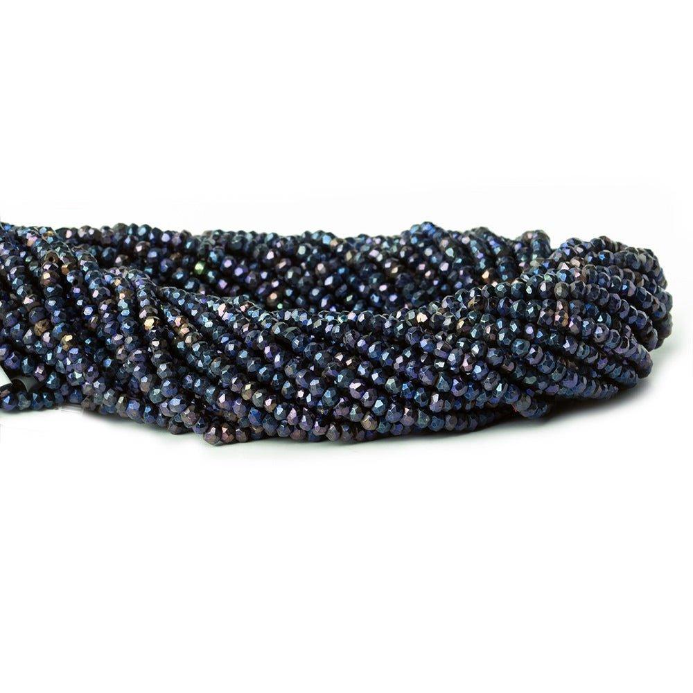 3mm Peacock Mystic Spinel Faceted Rondelle Beads 13 inch 150 pieces - The Bead Traders