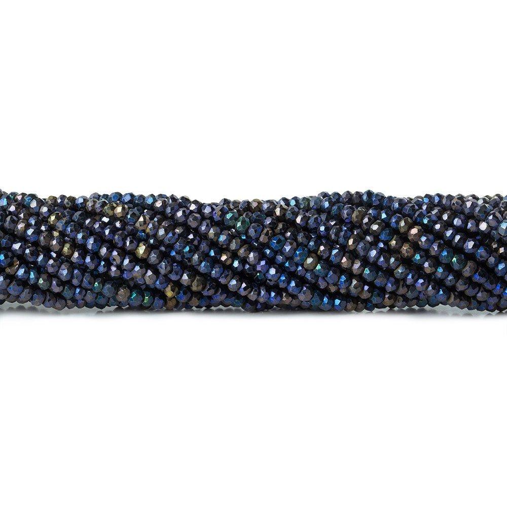 3mm Peacock Mystic Spinel Faceted Rondelle Beads 13 inch 150 pieces - The Bead Traders
