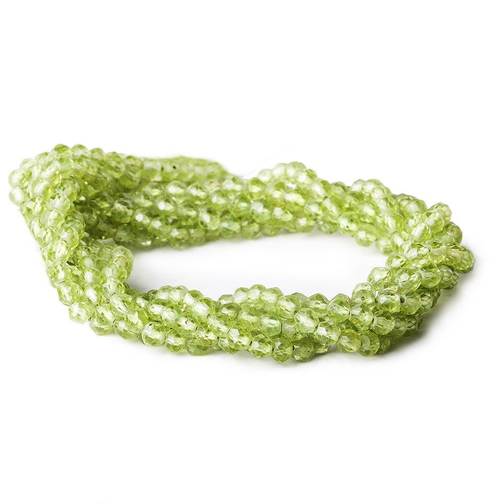 3mm Peridot Beads Faceted Round Beads 16 inch - The Bead Traders