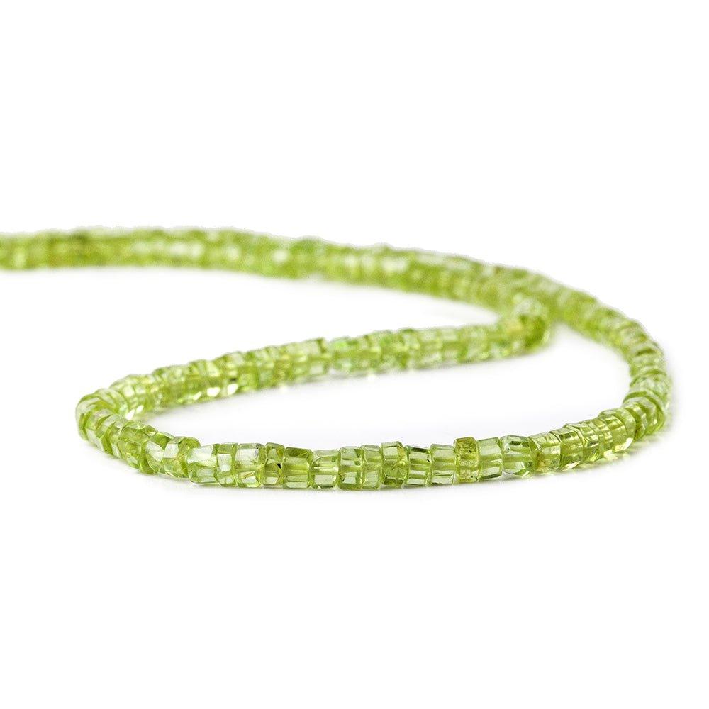 3mm Peridot Faceted Heishi Beads, 14 inch - The Bead Traders
