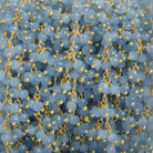 3mm Periwinkle Crystal rondelle Gold Dangling Chain by the foot 97 beads - The Bead Traders