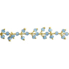 3mm Periwinkle Crystal rondelle Gold Dangling Chain by the foot 97 beads - The Bead Traders