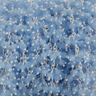 3mm Periwinkle Crystal rondelle Silver Dangling Chain by the foot 97 beads - The Bead Traders