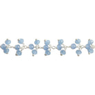 3mm Periwinkle Crystal rondelle Silver Dangling Chain by the foot 97 beads - The Bead Traders