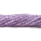 3mm Pink Amethyst faceted rondelle beads 13 inch 174 pieces - The Bead Traders
