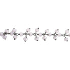 3mm Pink Crystal rondelle Black Dangling Chain by the foot 97 beads - The Bead Traders