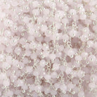 3mm Pink Crystal rondelle Silver Dangling Chain by the foot 97 beads - The Bead Traders