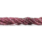3mm Pink Tourmaline Faceted Rondelles 14 inch 200 beads - The Bead Traders