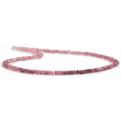 3mm Pink Tourmaline Faceted Rondelles 14 inch 200 beads - The Bead Traders