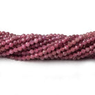 3mm Pink Tourmaline micro faceted rounds 13 inch 115 beads - The Bead Traders