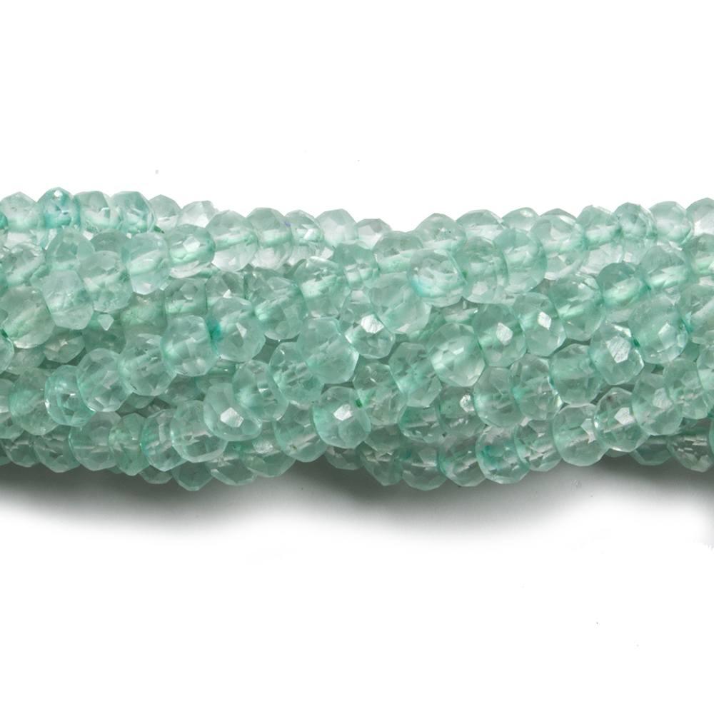 3mm Prasiolite faceted rondelle beads 13 inches 140 pieces - The Bead Traders