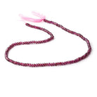 3mm Rhodolite Garnet Handcut Rondelles 14 inch 146 beads - The Bead Traders