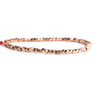 3mm Rose Gold plated Copper shiny faceted nugget beads 8 inch 73 pieces - The Bead Traders
