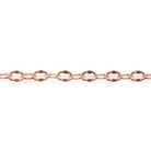 3mm Rose Gold plated Divot Oval Chain sold by the foot - The Bead Traders