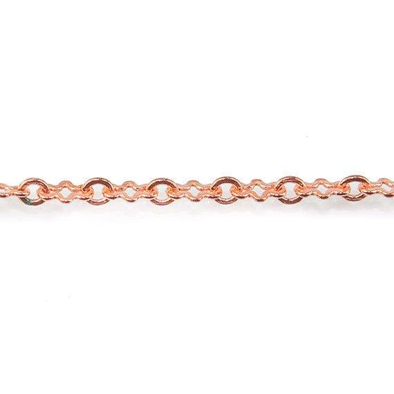 3mm Rose Gold plated Fancy Cross Link Chain by the Foot - The Bead Traders