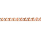 3mm Rose Gold plated Loop Link Chain by the Foot - The Bead Traders