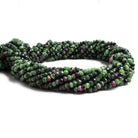3mm Ruby in Zoisite faceted rondelle beads 13 inches 135 pieces - The Bead Traders