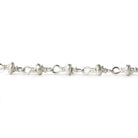 3mm Silver plated Brushed Rondelle Silver plated Chain by the foot - The Bead Traders