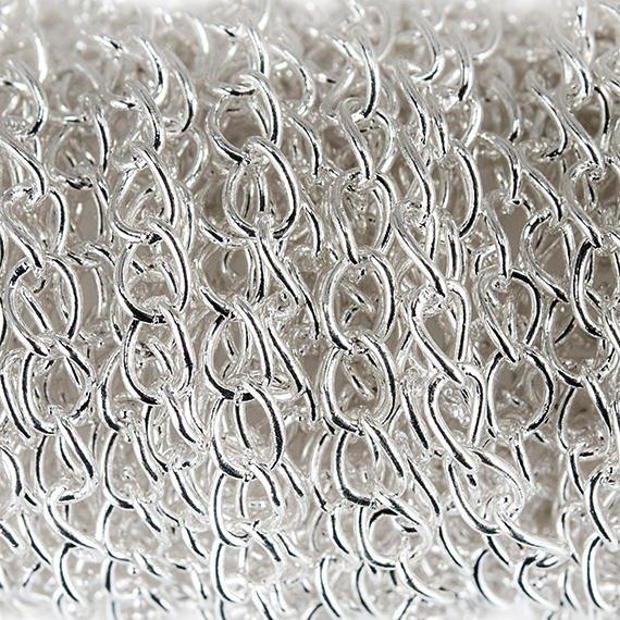 3mm Silver plated Curb Link Chain by the foot - Lot - The Bead Traders