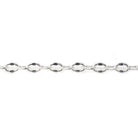 3mm Silver plated Divot Oval Link Chain by the Foot - The Bead Traders