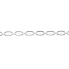 3mm Silver plated Drawn Oval & Link Chain by the Foot - The Bead Traders