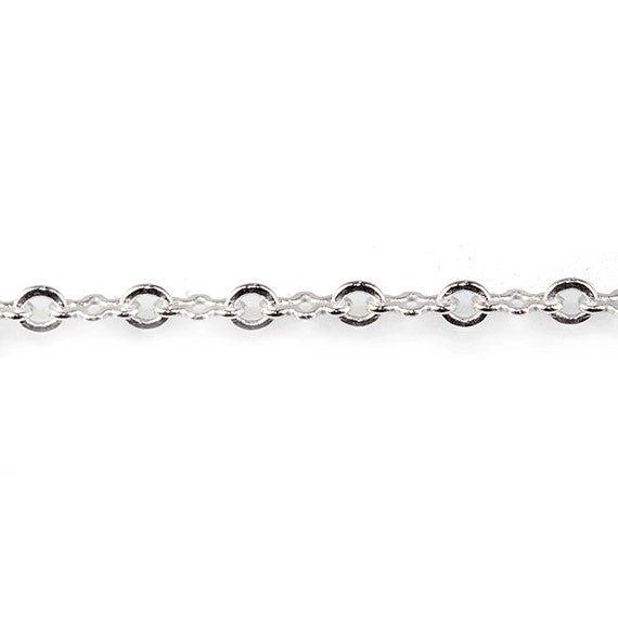 3mm Silver plated Fancy Cross Link Chain by the Foot - The Bead Traders