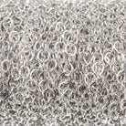 3mm Silver plated Flat Round Link Chain by the Foot - The Bead Traders