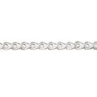 3mm Silver plated Loop Link Chain by the Foot - The Bead Traders