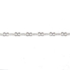 3mm Silver plated Roval and Bowtie Link Chain by the Foot - The Bead Traders
