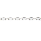 3mm Silver plated Roval and Bowtie Link Chain by the Foot - The Bead Traders