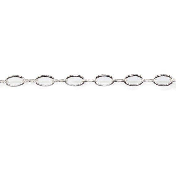 3mm Silver plated Roval and Bowtie Link Chain by the Foot - The Bead Traders