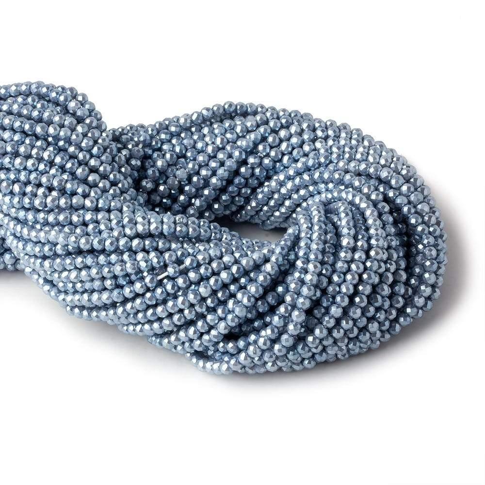 3mm Sky Blue Shell Pearl Microfaceted Rounds 13 inch 133 pieces - The Bead Traders