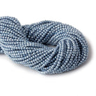 3mm Sky Blue Shell Pearl Microfaceted Rounds 13 inch 133 pieces - The Bead Traders