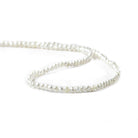 3mm Snow White Shell Pearl micro faceted round beads 13 inch 133 pieces - The Bead Traders
