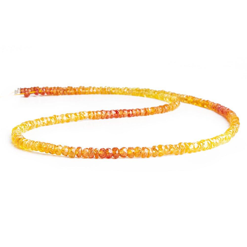 3mm Songia Sapphire Faceted Rondelle Beads 16 inch 235 pieces - The Bead Traders