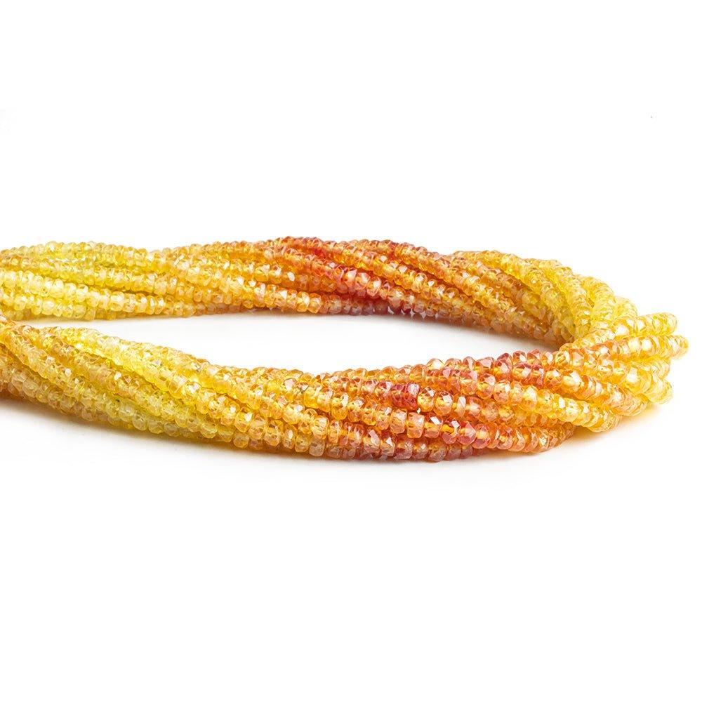 3mm Songia Sapphire Faceted Rondelle Beads 16 inch 235 pieces - The Bead Traders