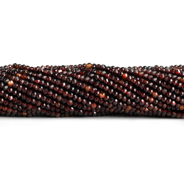 3mm Spessartite Garnet Microfaceted Rondelles 15 inch 150 beads