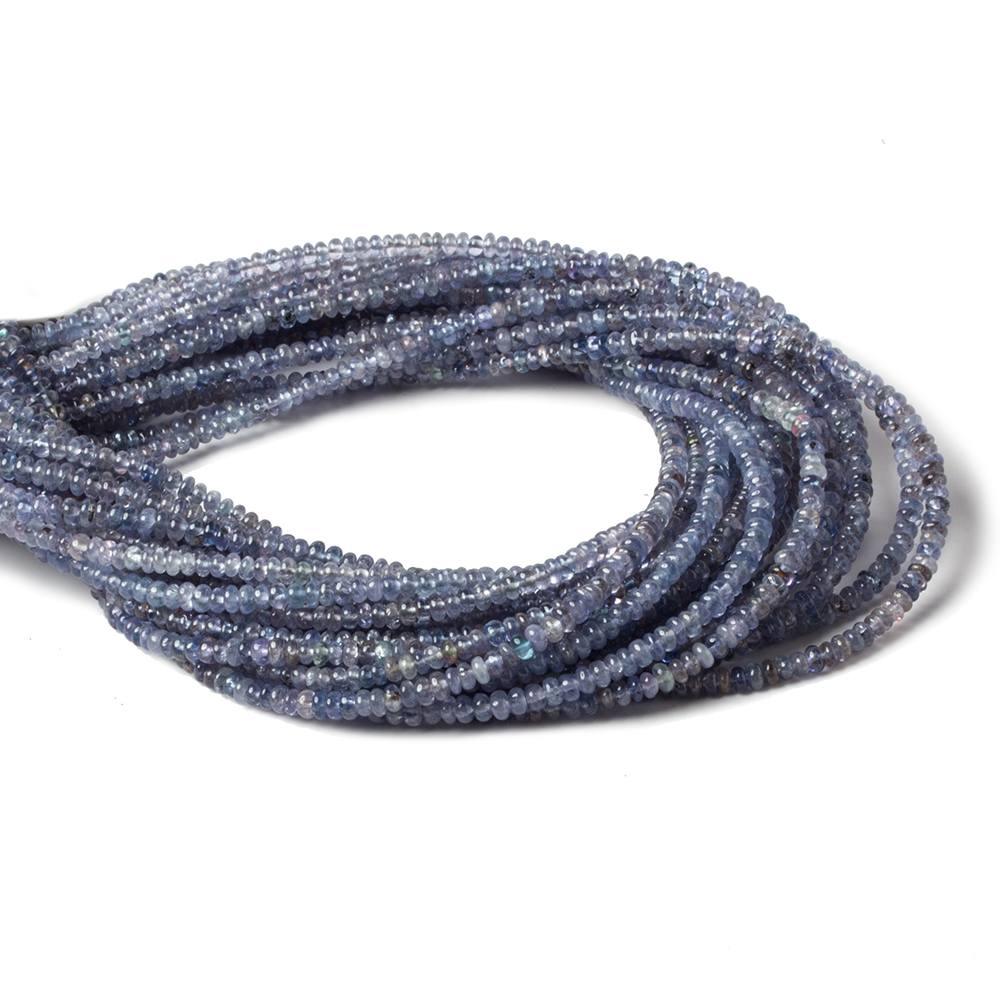 3mm Tanzanite Beads Plain Rondelle beads 13 inch 215 pieces - The Bead Traders